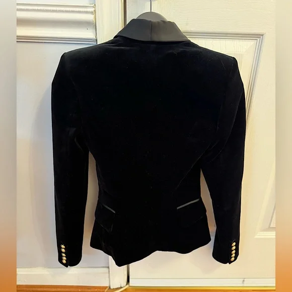 Balmain Blazer Black Velvet with Satin Lapel - Picture 4 of 5